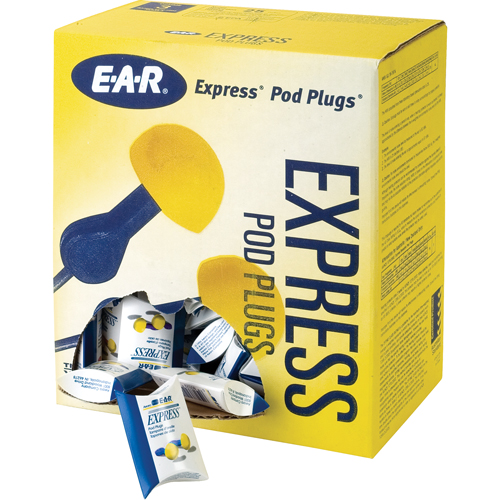 E-A-R Express Pod Plugs Earplugs, Uncorded, Bulk - Pillow Pack, 25 dB NRR, One-Size Par Equipment