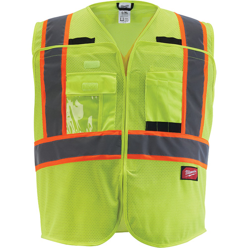 Flagman Safety Vest, High Visibility Lime-Yellow, Medium/Small Par Equipment
