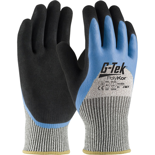 Gants isol&eacute;s r&eacute;sistants aux coupures G-Tek PolyKor, Taille Petit, Calibre 13, Rev&ecirc;tement Latex de caoutchouc, Enveloppe en Fil technique, ANSI/ISEA 105 niveau 3 Par Equipment
