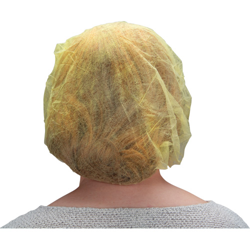 Bouffant Caps, Polypropylene, 24", Yellow Par Equipment