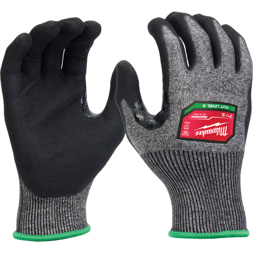 Gants enduits par trempage &agrave; dext&eacute;rit&eacute; &eacute;lev&eacute;e, Taille Petit, Calibre 18, Rev&ecirc;tement Nitrile, Enveloppe en Poly&eacute;thyl&egrave;ne, ASTM ANSI niveau A6/EN 388 niveau F Par Equipment