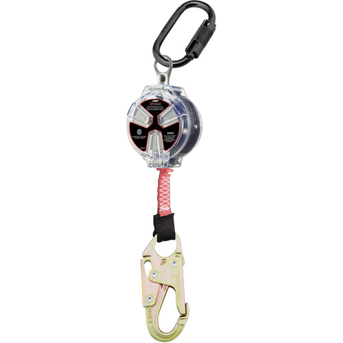 Cordage de s&eacute;curit&eacute; autor&eacute;tractable avec petit mousqueton Dynamic, 6', Polyester, Pivotant Par Equipment