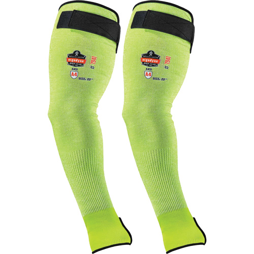 ProFlex 7941-PR Cut-Resistant Protective Arm Sleeve, TenaLux, 18", ASTM ANSI Level A4/EN 388 Level D, High Visibility Lime Par Equipment