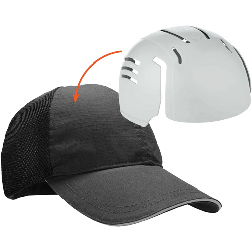 Skullerz 8946 Standard Baseball Cap with Bump Cap Insert, Black Par Equipment