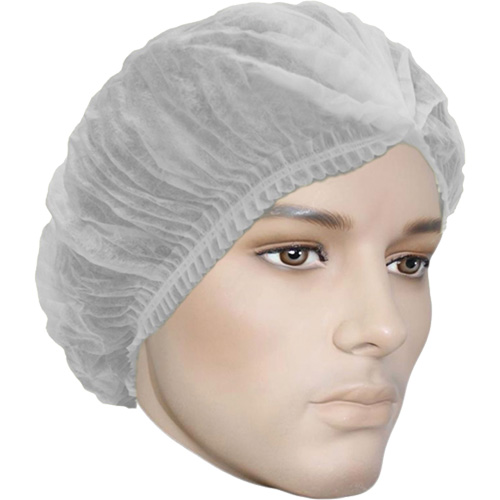 Bonnet bouffant pliss&eacute; Cova-Cap, Polypropyl&egrave;ne, 21", Blanc Par Equipment