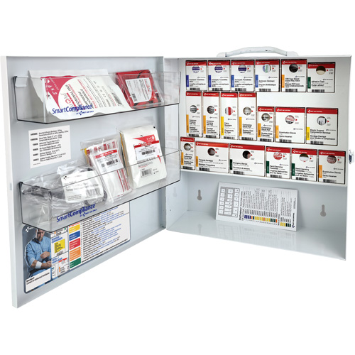 SmartCompliance&reg; First Aid Cabinet, Meets CSA Z1220-17 Type 2 Low-Risk Environment, Small (2-25 Workers) Par Equipment