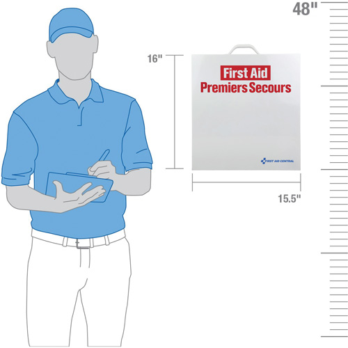 Armoire pour premiers soins SmartCompliance, R&eacute;pond &agrave; la norme CSA Z1220-17 type 2 environnements &agrave; faible risque, Moyen (26-50 travailleurs) Par Equipment