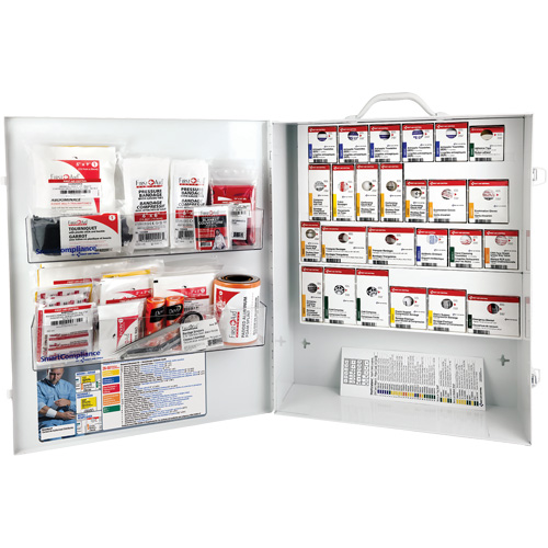 Armoire pour premiers soins SmartCompliance, R&eacute;pond &agrave; la norme CSA Z1220-17 type 3 environnements &agrave; haut risque, Moyen (26-50 travailleurs) Par Equipment
