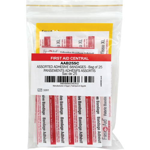 SmartCompliance&reg; Refill Adhesive Bandages, Assorted, Fabric/Plastic, Non-Sterile Par Equipment