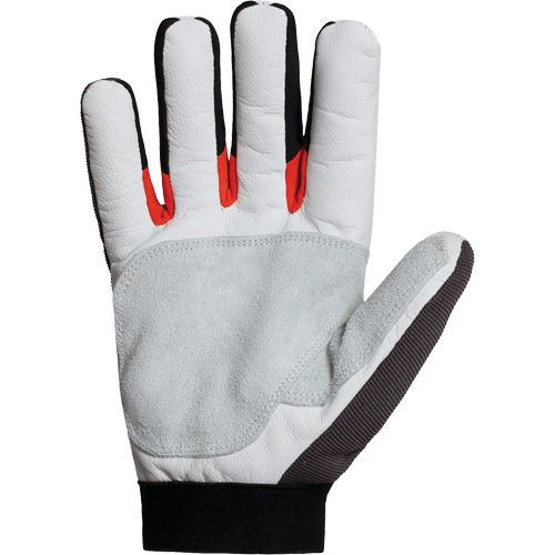 Clutch Gear&reg; Thinsulate Mechanic's Gloves, Grain Goatskin/Split Leather Palm, Size Small/7 Par Equipment