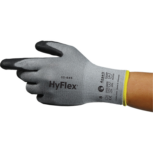 Gants anti-coupures HyFlex 11-645, Taille 5, Calibre 13, Rev&ecirc;tement Polyur&eacute;thane, Enveloppe en Intercept, ASTM ANSI niveau A4/EN 388 niveau D Par Equipment