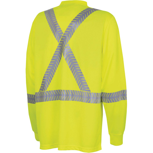 6905A Chandail de s&eacute;curit&eacute; &agrave; manches longues ultra respirant et ultra frais, T-petit, Jaune lime haute visibilit&eacute; Par Equipment