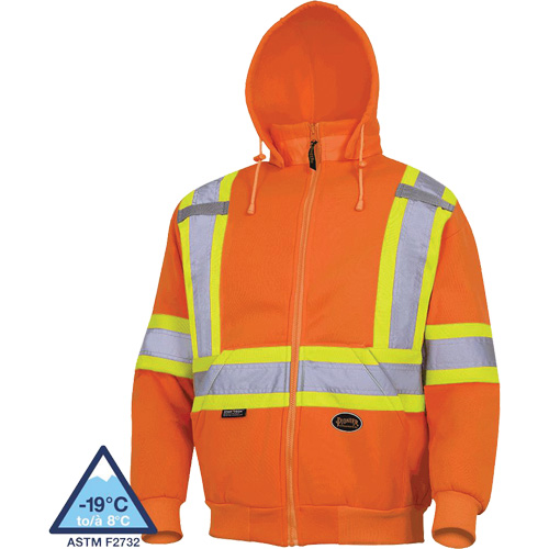 6924 Chandail &agrave; capuche, Petit, Orange haute visibilit&eacute; Par Equipment
