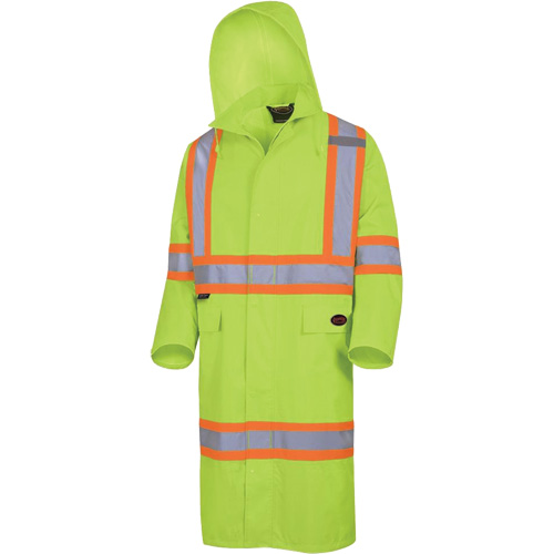5631 Manteau long imperm&eacute;able The Rock 300D, Polyester, Petit, Jaune lime haute visibilit&eacute; Par Equipment