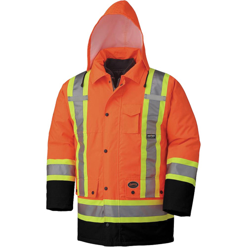 5020BB Waterproof 7-in-1 Safety Parka, High Visibility Orange, 2X-Large Par Equipment
