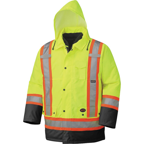 5021BB Manteau imperm&eacute;able 7 en 1, Jaune lime haute visibilit&eacute;, T-petit Par Equipment