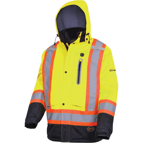 5408 Veste imperm&eacute;able &agrave; isolation thermique, Hommes, Petit, Jaune lime haute visibilit&eacute; Par Equipment