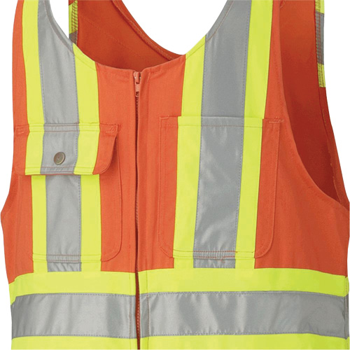 6617Z Combinaisons de s&eacute;curit&eacute; avec fermetures &agrave; glissi&egrave;re aux jambes, Poly-coton, 36, Orange haute visibilit&eacute; Par Equipment