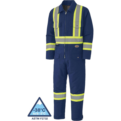 5539A Combinaison en toile de coton matelass&eacute;e, Petit, Bleu marin Par Equipment