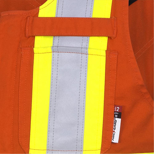 7712 FR-Tech&reg; Flame-Resistant Overalls, Small, High Visibility Orange Par Equipment