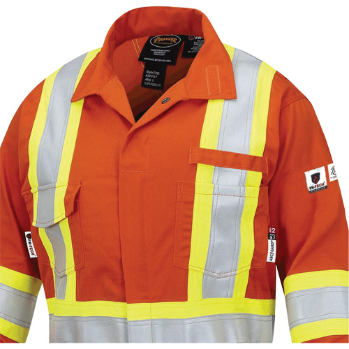 7702W FR-Tech&reg; Women's FR/Arc-Rated Coveralls, Size X-Small, High Visibility Orange, 10 cal/cm² Par Equipment