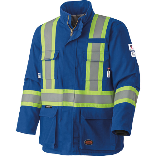 5523 Manteau de s&eacute;curit&eacute; ignifuge, Petit, Bleu royal, 58 cal/cm² Par Equipment