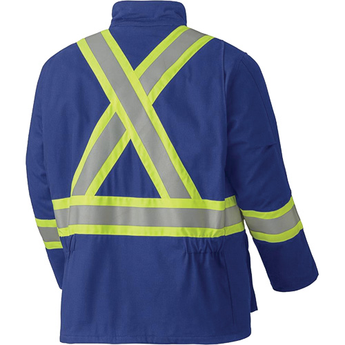 5523 Manteau de s&eacute;curit&eacute; ignifuge, Petit, Bleu royal, 58 cal/cm² Par Equipment