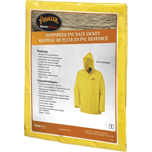 577J Veste imperm&eacute;able, Polyester/PVC, Petit, Jaune Par Equipment