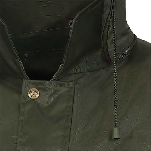 D8120J Manteau &agrave; capuchon ind&eacute;chirable Nailhead pour planteur d'arbres, Polyester/PVC, T-petit, Vert Par Equipment
