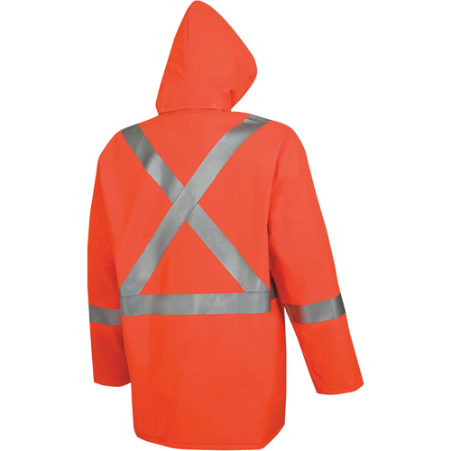 576J High-Visibility FR Rain Jacket, Small, High Visibility Orange Par Equipment