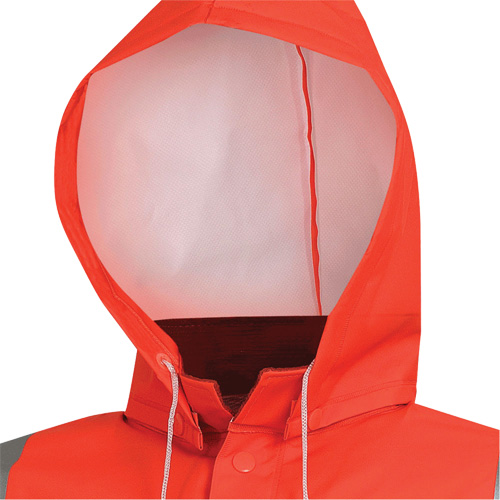 576J High-Visibility FR Rain Jacket, Small, High Visibility Orange Par Equipment