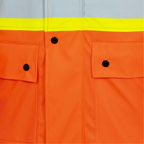 5892PKT High-Visibility FR Waterproof Safety Jacket, X-Small, High Visibility Orange Par Equipment