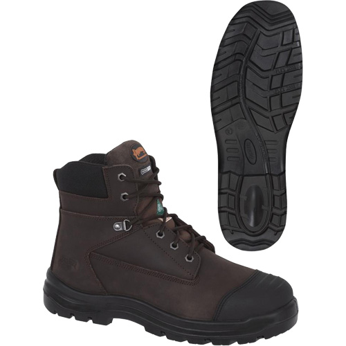 1026 Bottes de travail 6" marron, Cuir, Embout Acier, Taille 10 Par Equipment