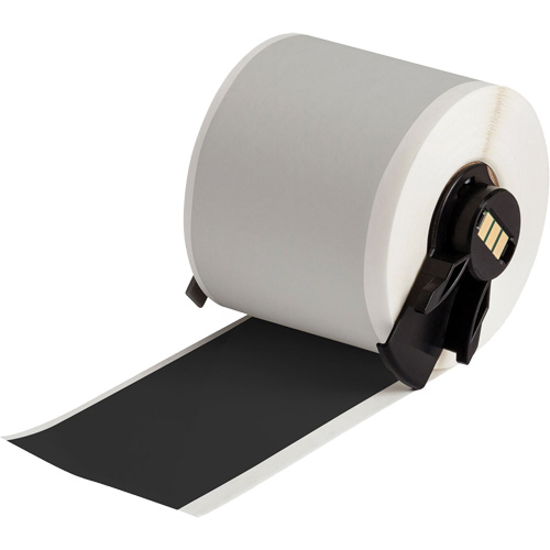 Ruban adh&eacute;sif permanent toutes saisons pour &eacute;tiquettes, Vinyle, Noir, Largeur de 2" Par Equipment