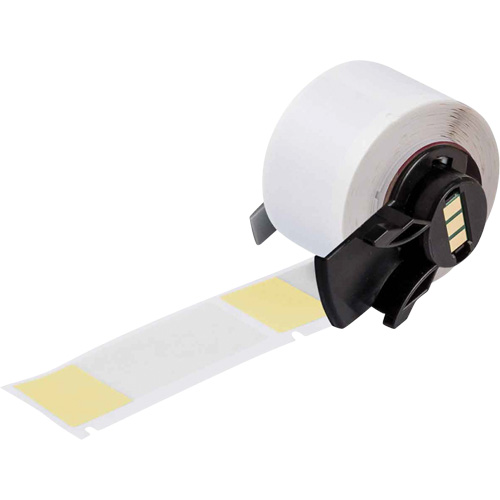 Self-Laminating Wrap-Around Wire & Cable Labels, Vinyl, 1" L x 2.5" H, White Par Equipment