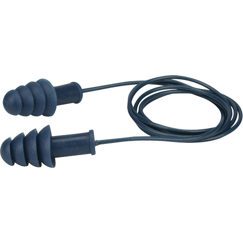 Metal-Detectable Reusable TPR Earplugs, Corded, Bulk - Box, 27 dB NRR, One-Size Par Equipment