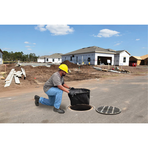 Round Ultra-Drain Guard&reg; Catch Basin Insert with Overflow Port, Oil & Sediment, 25" - 29" L x 25" - 29" W Par Equipment