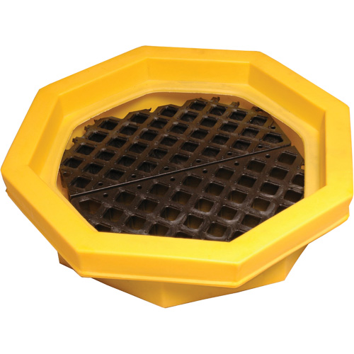 Ultra-Drum Tray&reg; with Grating, 32" L x 32" W x 8.1" H, 21.1 US gal. Spill Capacity Par Equipment