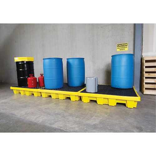 4-Drum Nestable Ultra-Spill Pallet&reg;, 66 US gal. Spill Capacity, 51" x 51" x 10" Par Equipment