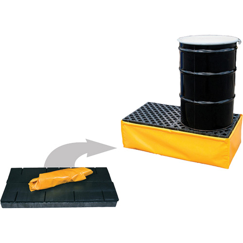 2-Drum Flexible Ultra-Spill Pallet&reg;, 66 US gal. Spill Capacity, 48" x 24" x 14" Par Equipment