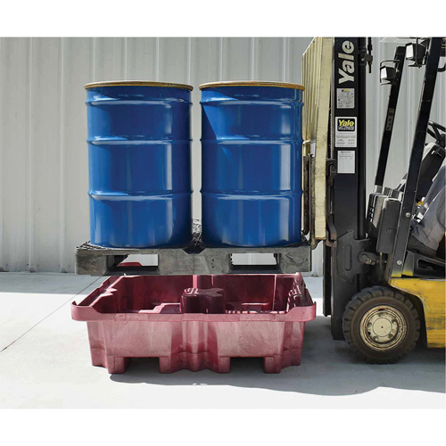 4-Drum Ultra-Spill King&reg; Flat Deck Spill Pallet, 85 US gal. Spill Capacity, 51" x 51" x 17.5" Par Equipment