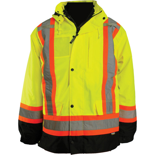 7-in-1 Jacket, Polyester, High Visibility Orange, Medium Par Equipment