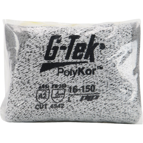 Gants r&eacute;sistants aux coupures G-Tek en tricot sans couture, Taille T-petit, Calibre 13, Rev&ecirc;tement Polyur&eacute;thane, Enveloppe en PolyKor, ASTM ANSI niveau A2/EN 388 niveau B Par Equipment
