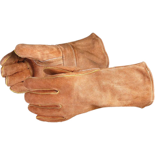 Endura&reg; 505BS Deluxe Brown Welding Gloves, Split Cowhide, Size Large Par Equipment