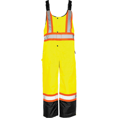 Salopette de s&eacute;curit&eacute; dhiver TO1, Polyester, Petit, Noir/Jaune lime haute visibilit&eacute; Par Equipment