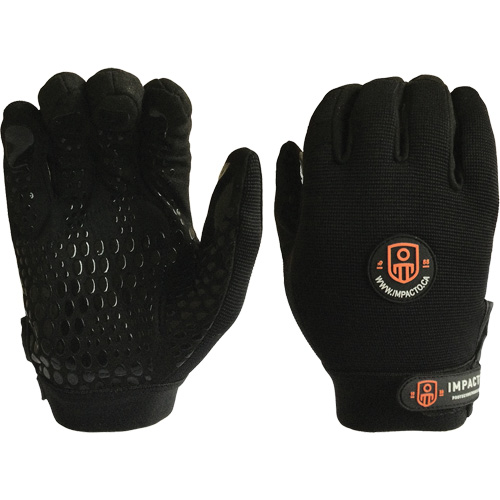 Mechanic Anti-Impact Gloves, 7/Small, Synthetic/Suede Palm, Elastic/Hook & Loop Cuff Par Equipment