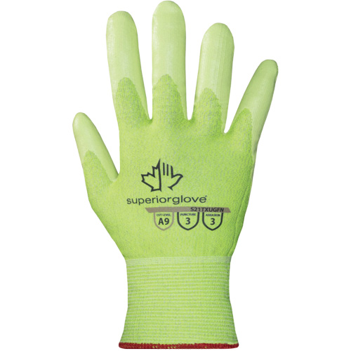Gants haute visibilit&eacute; r&eacute;sistants &agrave; la coupe S21TXUGFN, Taille 5/2T-petit, Calibre 21, Rev&ecirc;tement Nitrile, Enveloppe en TenActiv, ASTM ANSI niveau A9 Par Equipment