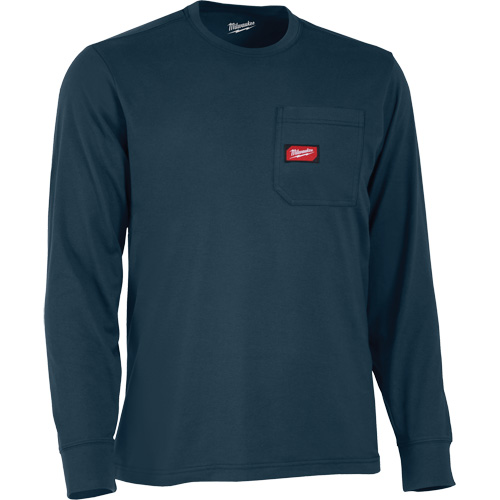 Gridiron Long-Sleeved Pocket-T-Shirt, Men's, Small, Blue Par Equipment