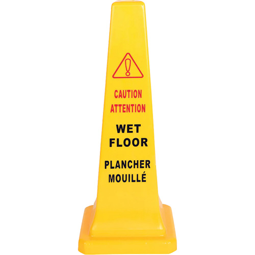 Wet Floor Safety Cone, Bilingual with Pictogram Par Equipment