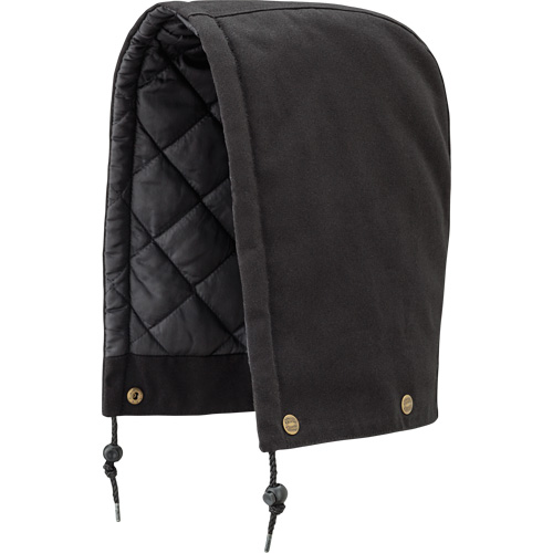 538BK Hood for Quilted Safety Parka, Bomber or Coverall, Black, Cotton Par Equipment